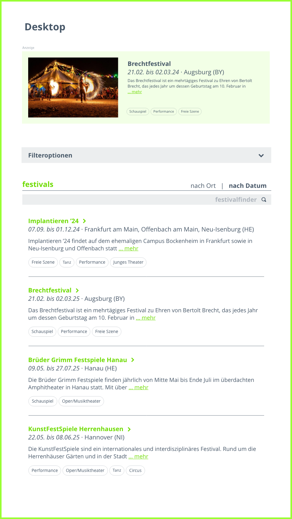 24 NAC festivals screenshot desktop