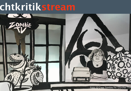 nachtkritikstream – Zombie TV, Lecture-Cartoon-Serie mit Elisabeth Bronfen