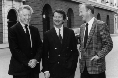 Hans Landesmann, Gerard Mortier mit dem Ex-Festspielpräsidenten Dr. Heinrich Wiesmüller in Salzburg (v.l.n.r.) © ASF / Foto: Helmut Schaffler