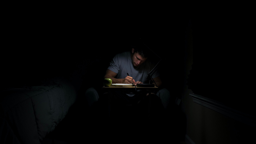 steven houston man writing in the dark 1000