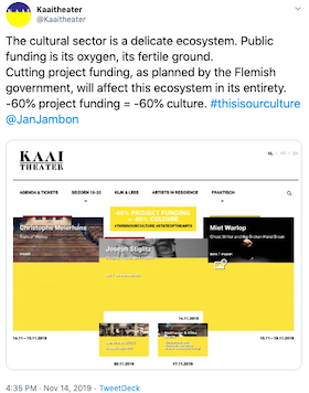 Kaaitheater Screenshot KulturEtatProtest 2019 11 15 280