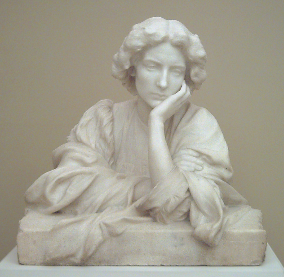 'Sensitive', marble sculpture by Miquel Blay Fabregas (1866-1936). At the museum of the Royal Academy of Fine Arts of San Fernando (Madrid, Spain).