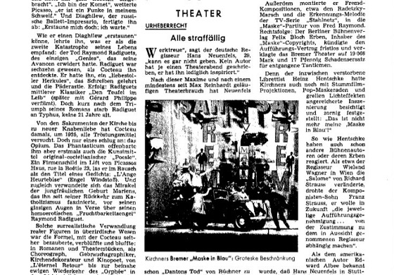 Spiegel 18Jan1971 Maske in Blau 560